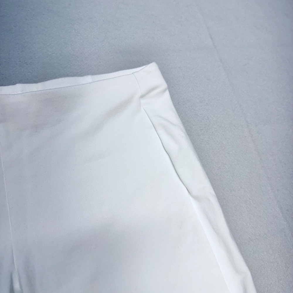 Pure Jill Slim-Leg Cropped Pants Womens XS Petite White Pima Cotton Stretch - Picture 11 of 12